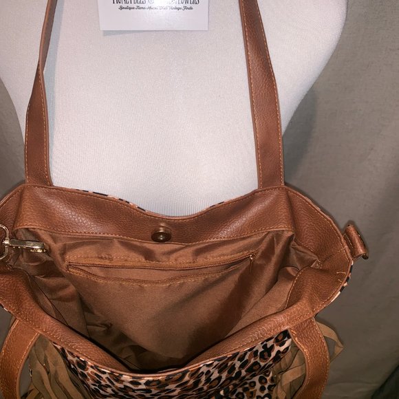 Leopard Fringe purse/bag NWOT - Picture 3 of 3